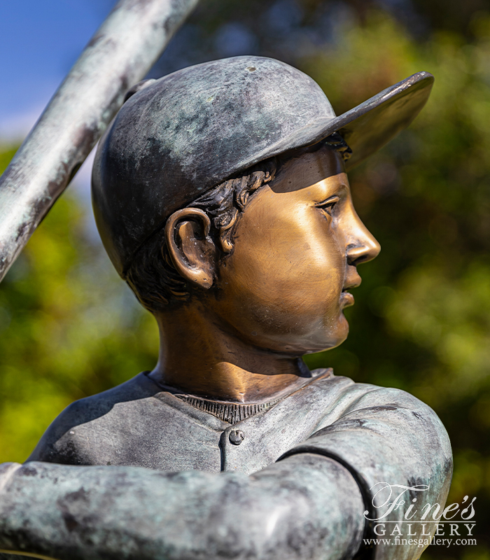 Bronze Statues  - Batter Up Baseball Player In Bronze - BS-875